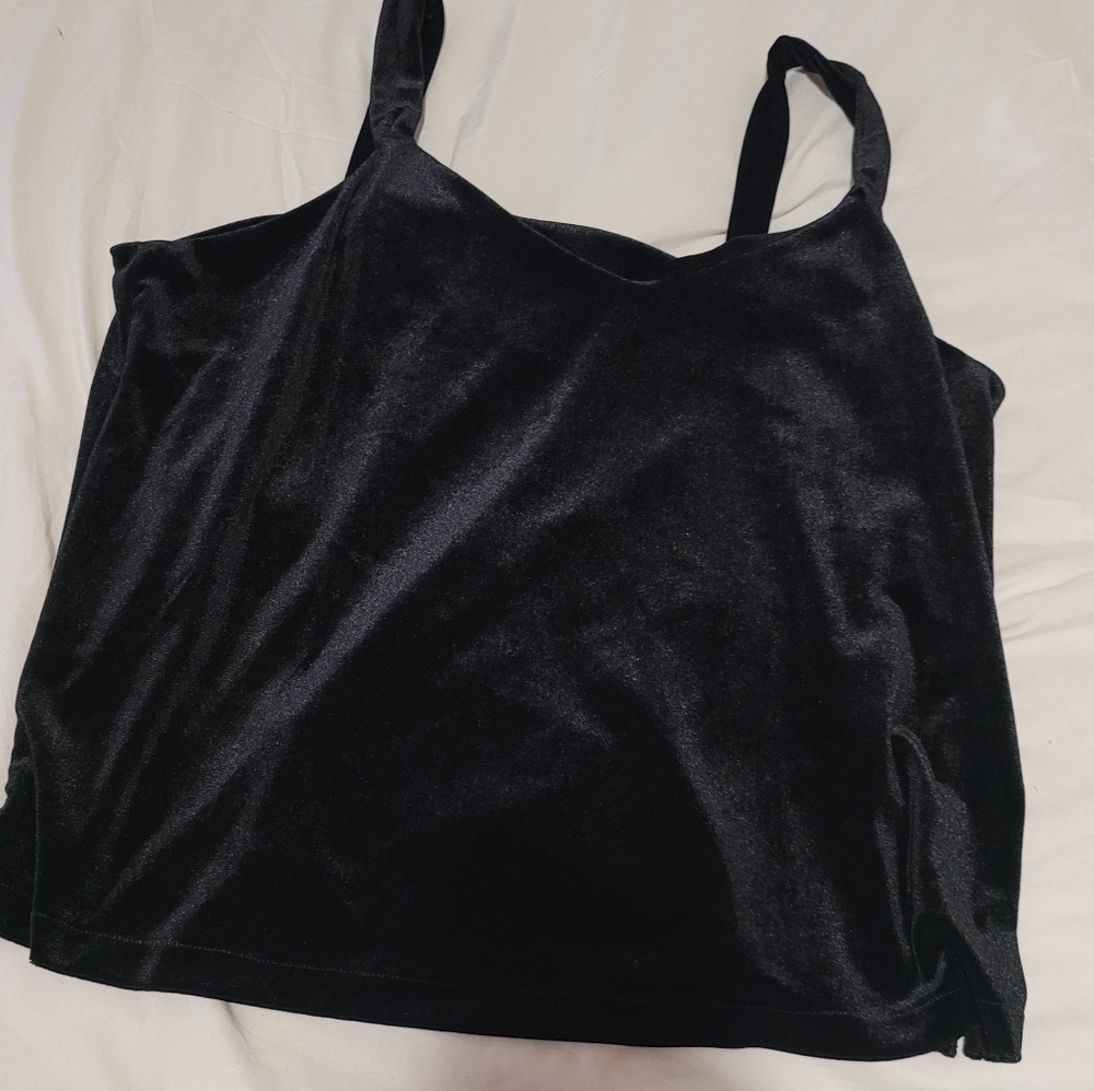 Velvet crop tank